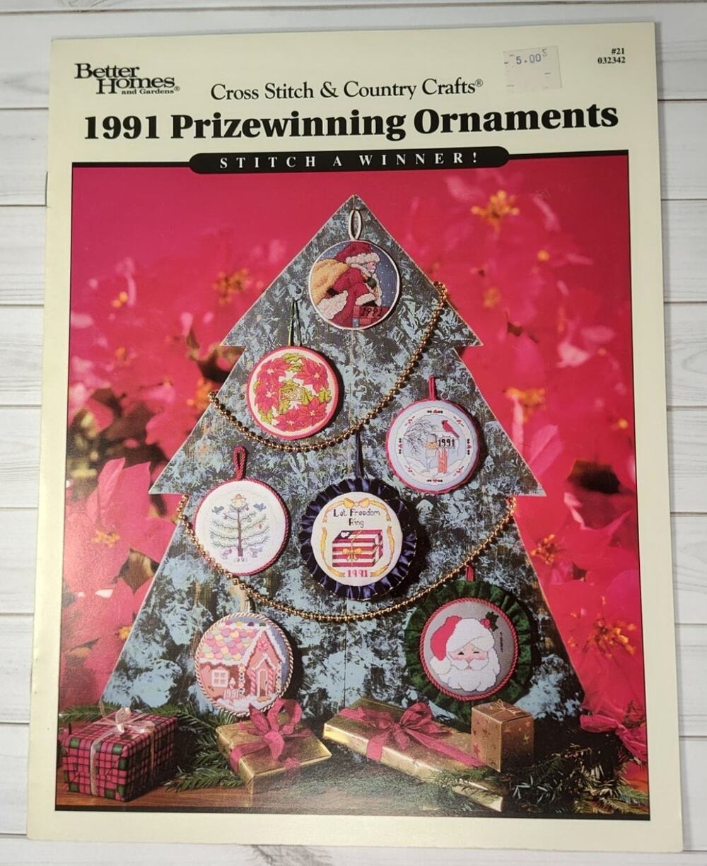 Better Homes & Gardens 1991 Prizewinning Ornaments Cross Stitch Pattern